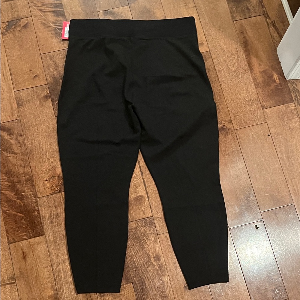 SPANX Black Women's SuperSmooth Ponte Zip Leggings - Picture 6 of 6
